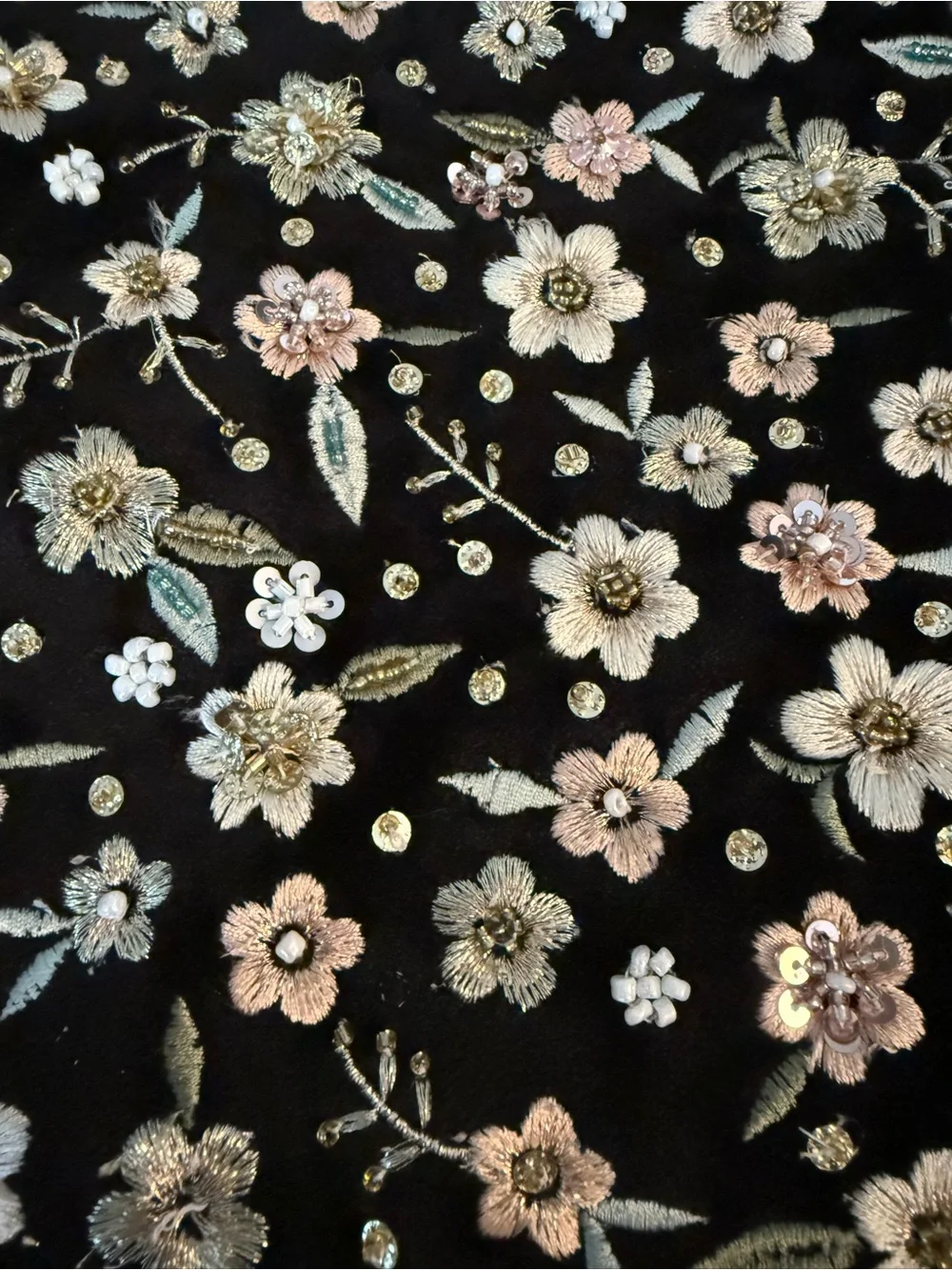 Black Floral Embroidered Evening Clutch - Women Accessories